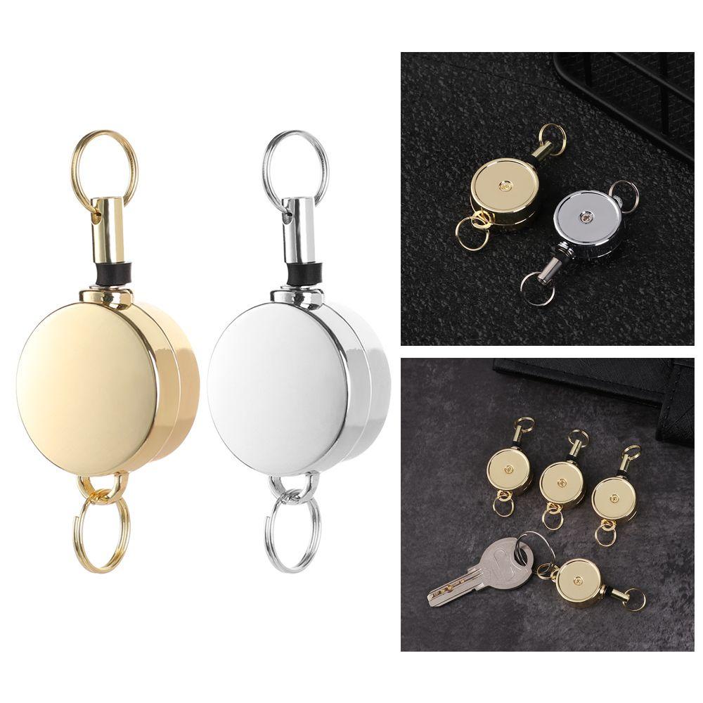 Set 1 / 2 / 4 Móc Khóa Bằng Inox Có Thể Thu Gọn Siêu Bền Tiện Dụng