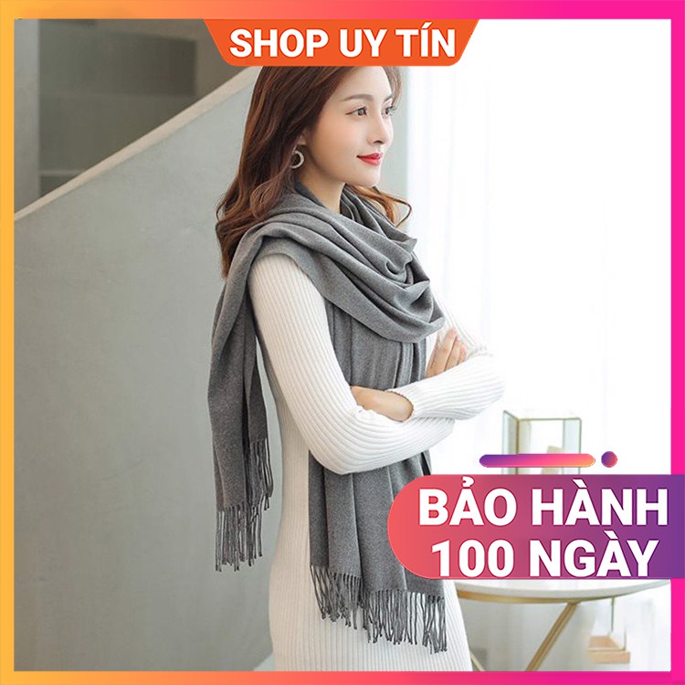 [NowShip - Giao Ngay] Khăn Quàng Cổ Len Cashmere Nữ - Khăn Choàng Giữ Ấm, Đi Biển Đẹp