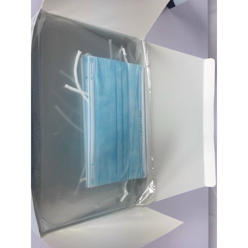 Khẩu trang 4 lớp kèm kính chắn Nano Care ( 25 cái )