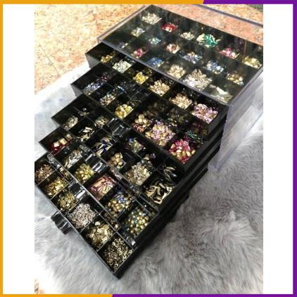 Khay Mica Đựng Charm, Đá 5 Tầng ( freeship )