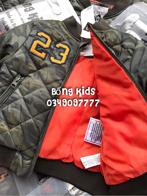 Áo Bomber Bé Trai Răn Ri Số 23 Tex