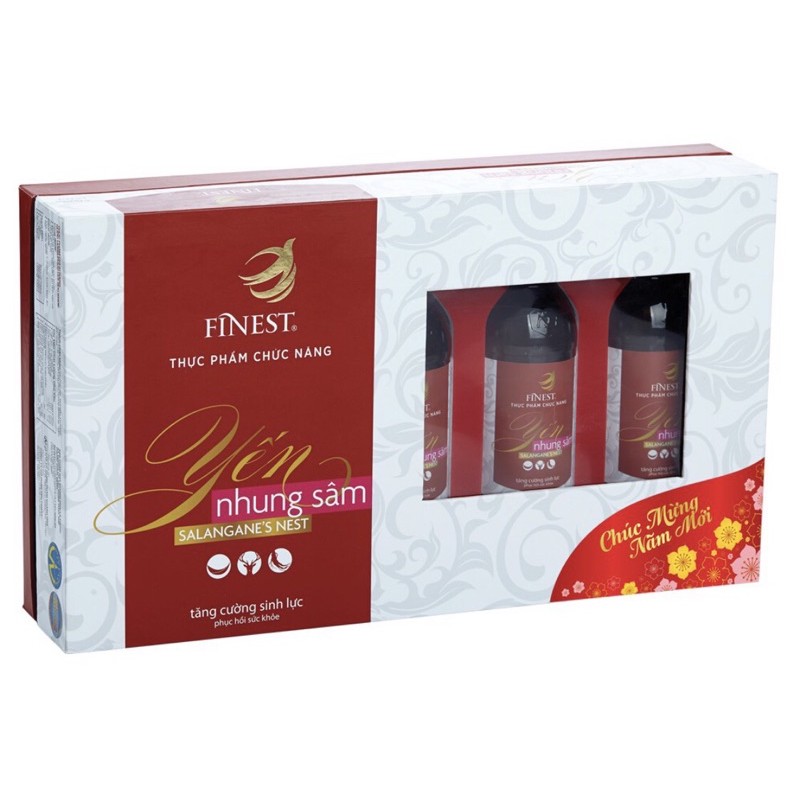 Yến nhung sâm không đường Finest hộp 5 chai x100ml, PP sâm 3A | BigBuy360 - bigbuy360.vn