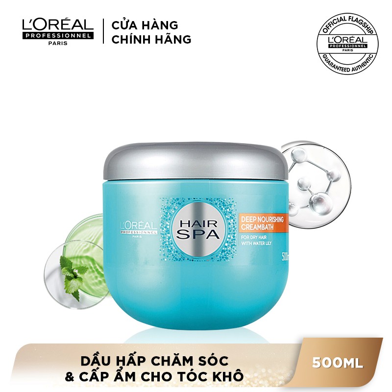 Dầu hấp chăm sóc cấp ẩm cho tóc khô L'Oréal Professionnel Hair Spa 500ml