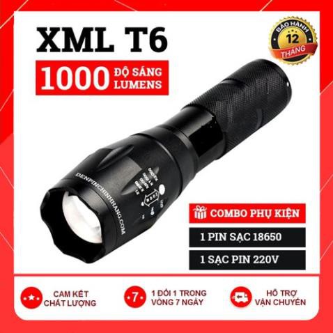 💥BẢO HÀNH 1 NĂM💥 Đèn pin siêu sáng XML-T6 Siêu bền chống nước tuyệt đối 💥HÀNG CHÍNH HÃNG💥SIÊU HOT💥