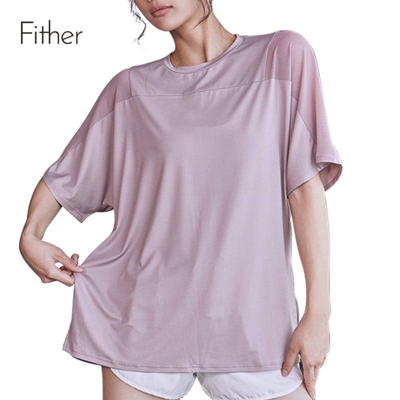 Áo Thun Thể Thao Tay Ngắn Dáng Rộng Nhanh Khô Năng Động Hợp Thời Trang Cho Bạn Gái