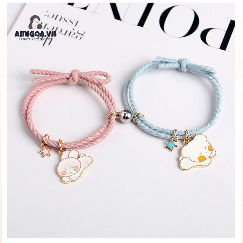 ✨✨Vòng Đeo Tay Từ Tính Họa Tiết Mèo Và Hươu Dễ Thương Làm Quà Tặng Cho Bạn Gái