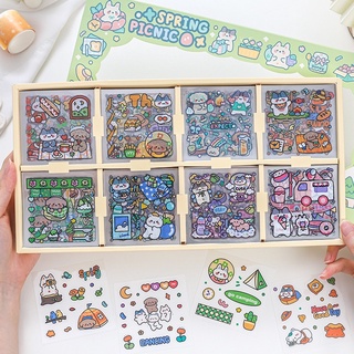 Set 10 tấm sticker dễ thương Spring Picnic