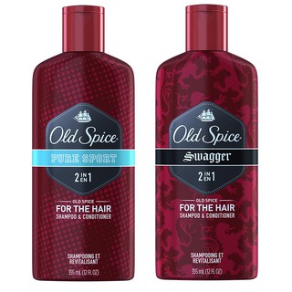 [HÀNG MỸ] Dầu gội + xả Old Spice Pure Sport / Swagger 2in1 Men's Shampoo and Conditioner 355ML