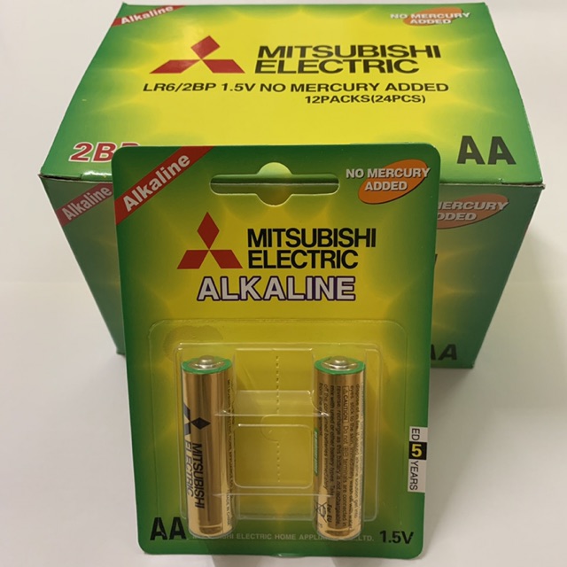 Pin AA Mitsubishi Electric Alkaline Chính Hãng Vỉ 2 Viên