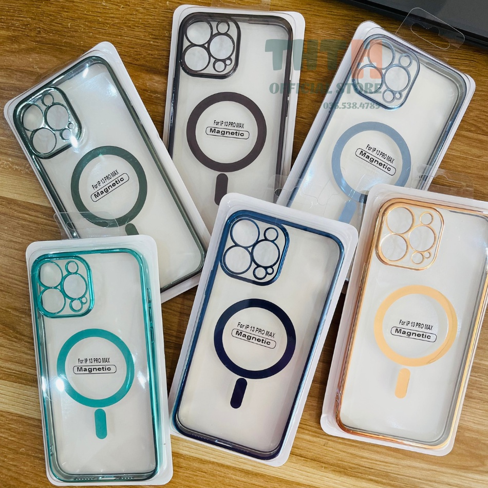 Ốp lưng từ tính sạc không dây viền si iPhone X/xsmax/11/11promax/12/12promax/13/13promax