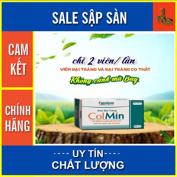 Viên Đại Tràng Colmin - Hỗ Trợ Viêm Đại Tràng & Đại Tràng Co Thắt  - Hộp 20 viên