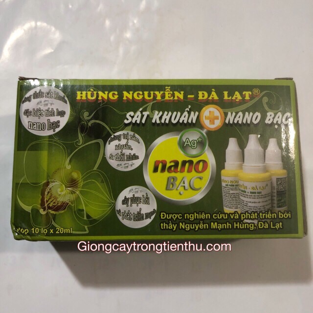 10 LỌ CHẾ PHẨM SÁT KHUẨN + NANO BẠC (HÙNG NGUYỄN ĐÀ LẠT)