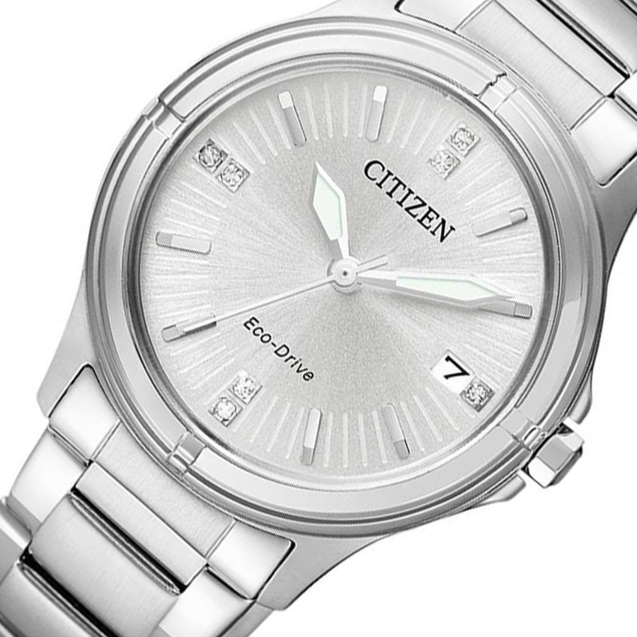 Đồng Hồ Nữ Citizen Đính Đá Swarovski Dây Thép Không Gỉ FE6050-55A - Mặt Trắng
