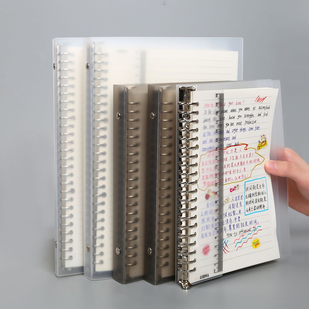 Sổ Binder Bìa Còng Lò Xo Nhựa Mờ Khổ A5/B5 (120 Trang)