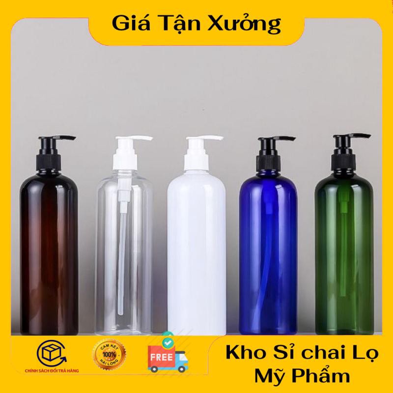 Chai Chiết Mĩ Phẩm ❤ TRÙM SỈ ❤ Chai nhựa pet vòi nhấn 500ml cao chiết mỹ phẩm, phụ kiện du lịch