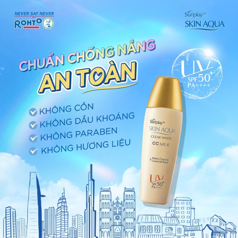 Sữa chống nắng tạo nền Sunplay Skin Aqua Clear White CC Milk 25g