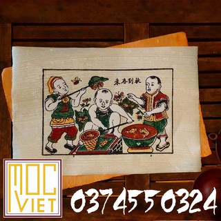 Tranh Đông Hồ Chọi cá