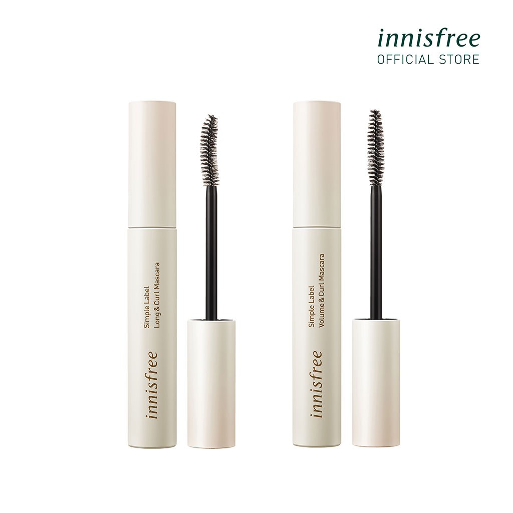 Mascara làm dài / dày và cong mi innisfree Simple Label [Long & Curl / Volume & Curl] Mascara 7.5g