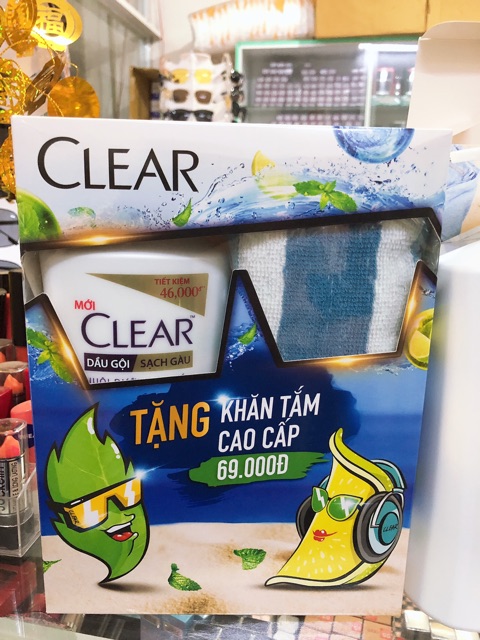 Dầu Gội Clear Bạc Hà 650g tặng khăn tắm