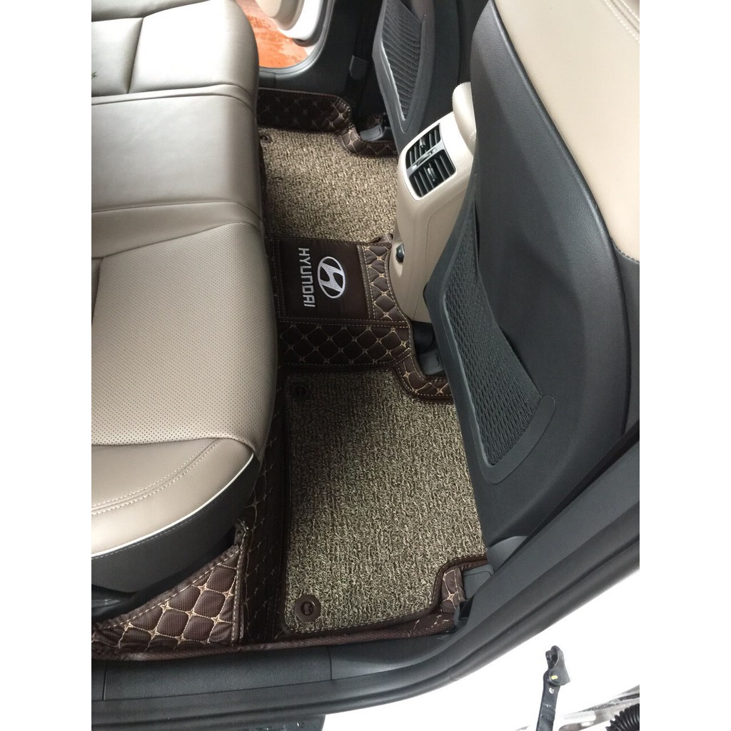 Thảm lót sàn ô tô 6D Hyundai Tucson 15-21 da PU cao cấp, không mùi, giảm 20% tiếng ồn