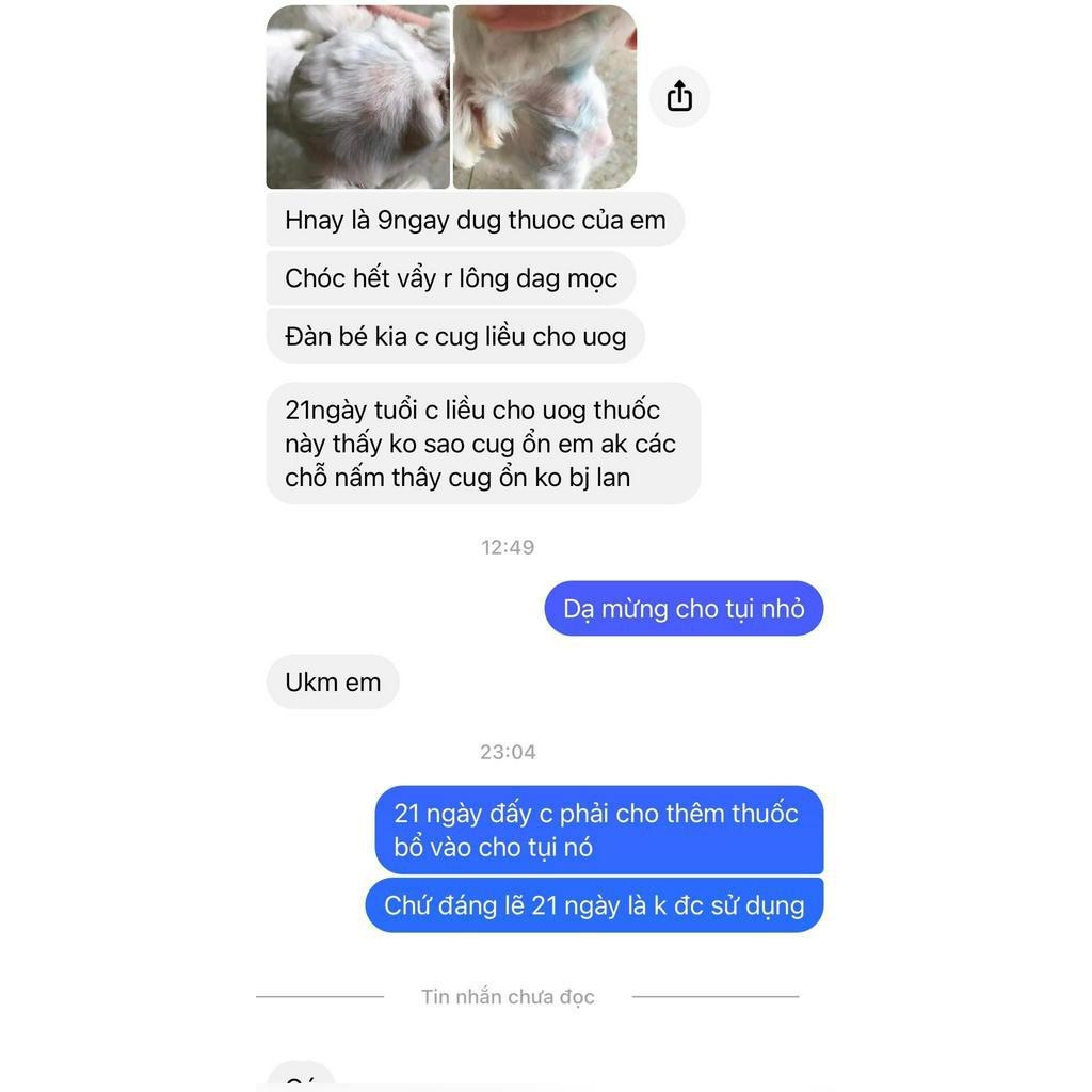 Viên ăn nấm, ghẻ, viêm da cho chó 50day-5kg