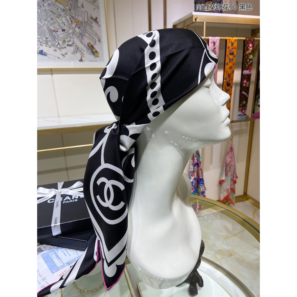 Khăn Quàng Cổ Vuông Bằng Lụa In Họa Tiết Hoa Thời Trang Cho Nữ 35 '' x35 ''