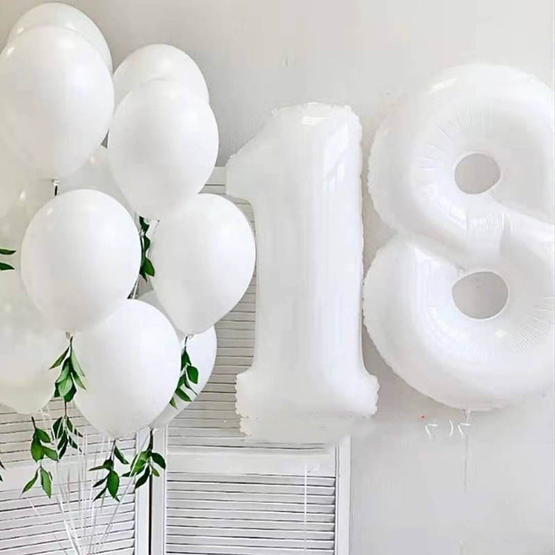 Bong Bóng Chữ Số 0-9 32inch Trang Trí Tiệc Sinh Nhật Mới
