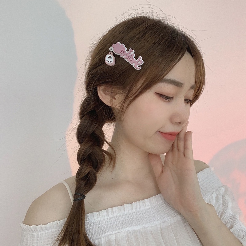 Kẹp tóc hình chữ nhiều màu sắc dễ thương cho nữ