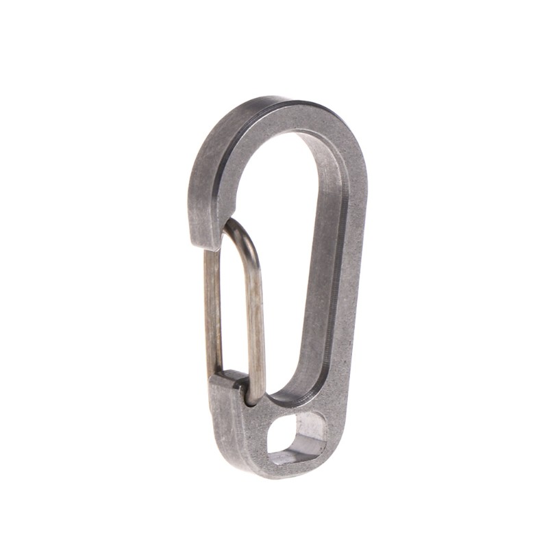 Móc khóa carabiner hợp kim titan lỗ lò xo phẳng cho đèn pin/ xô/ dụng cụ EDC