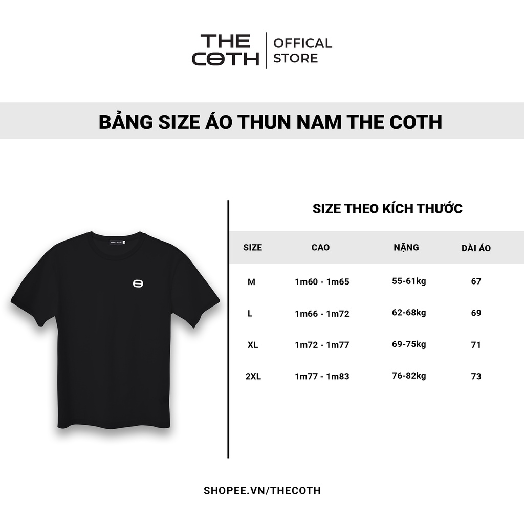 Áo Thun Nam Cao Cấp Basic cổ tròn, Hàng Hiệu chuẩn Form chất Cotton mặc mát mẻ thương hiệu THE COTH AT1M1003