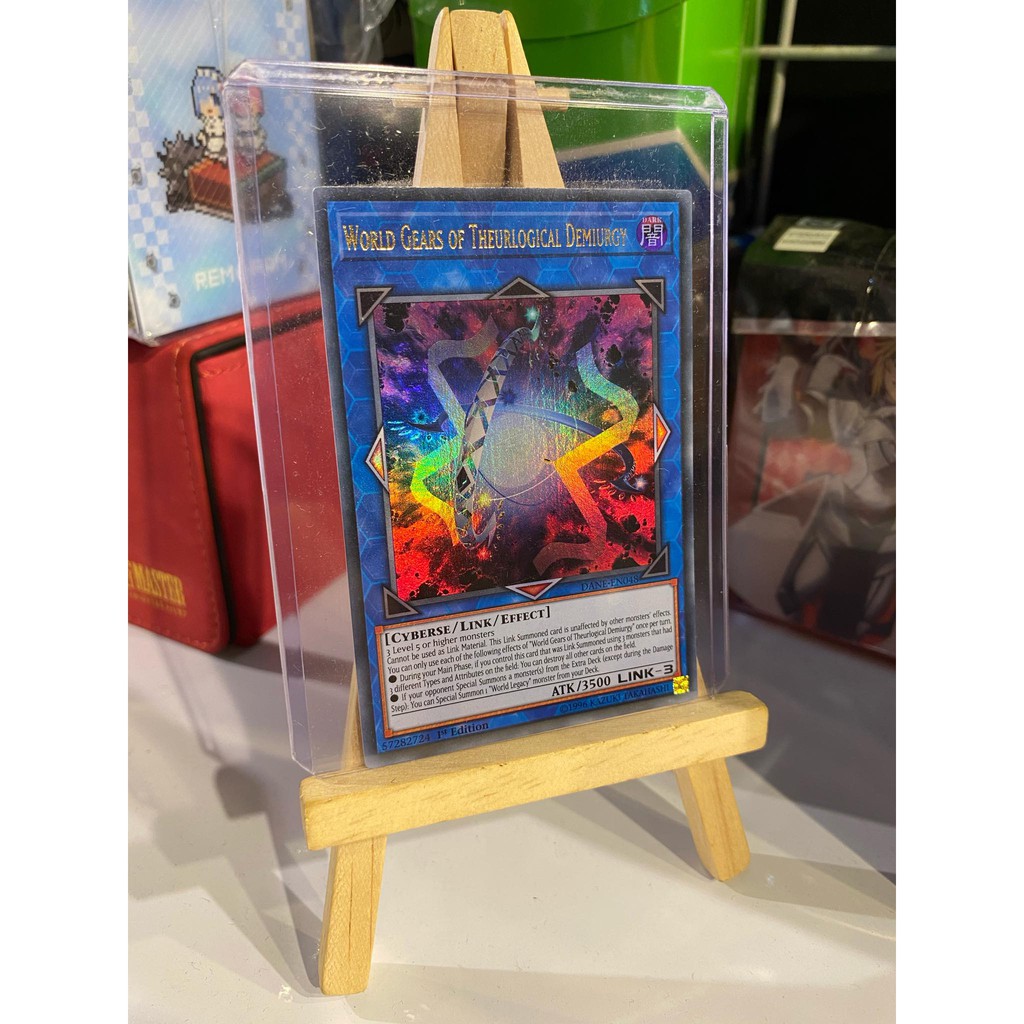 Lá bài thẻ bài Yugioh World Gears of Theurlogical Demiurgy – Ultra Rare - Tặng bọc bài nhựa bảo quản
