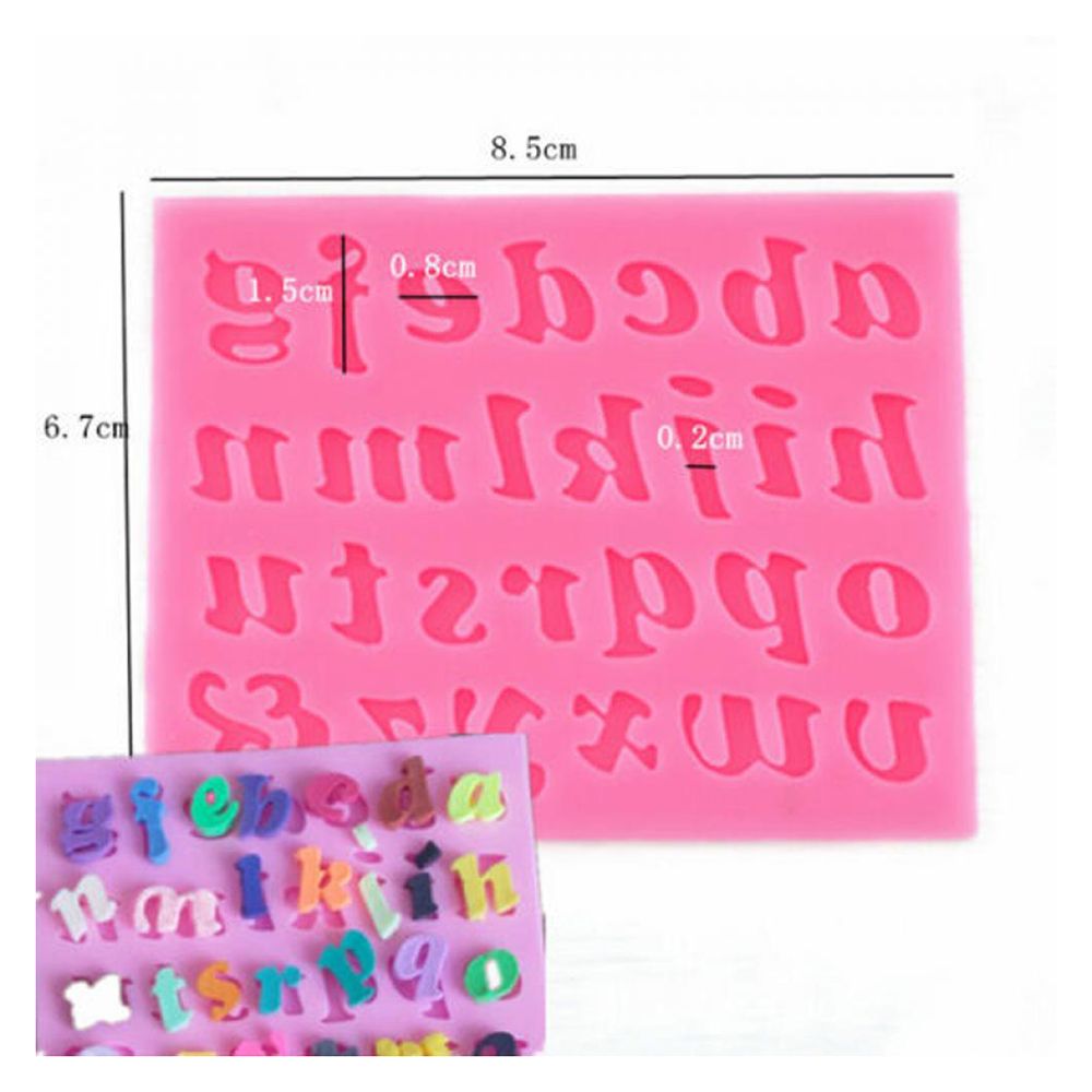 Khuôn Silicone Làm Bánh Tạo Hình Chữ Cái Và Số Độc Đáo Tiện Dụng