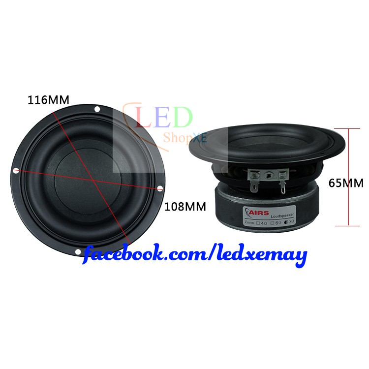 Củ Loa Mid Bass AIRS 4 inch 10cm 4ohm 50w