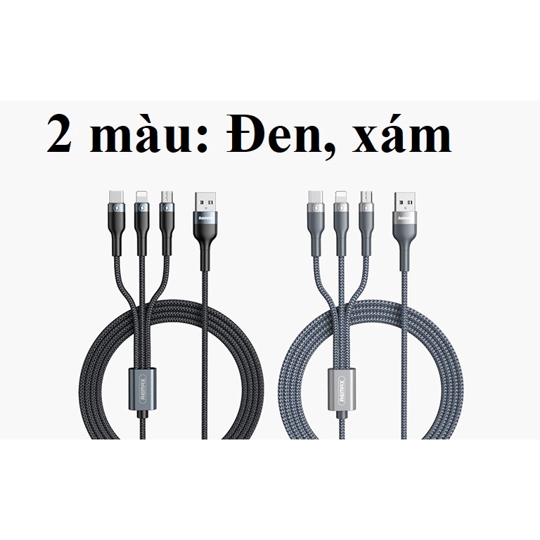 Cáp sạc 3 đầu tổng output 3A Remax Sury 2 RC-070th (1.2m)