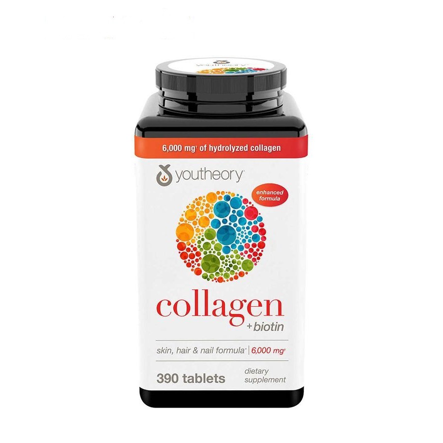 [HSD10/2022]Youtheory Collagen + bioten  390 Viên- Hair Nails Formula Types 6000mgr