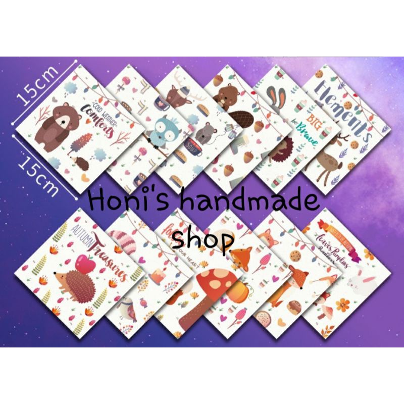 Giấy xếp origami hoa, động vật 2 mặt 15x15cm 50 tờ nhiều mẫu