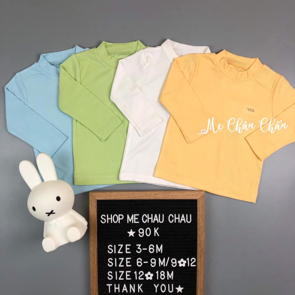 Nous Áo cổ 3cm trắng 3M - 18M (2019)