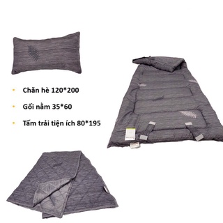 Bộ tấm trải tiện ích 80*195 cm everon chính hãng kèm chăn gối helm527b