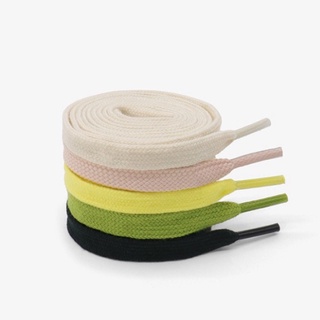 Dây giày thể thao Sneaker bản dẹt Nam Nữ chất liệu cotton màu đen trắng chính hãng