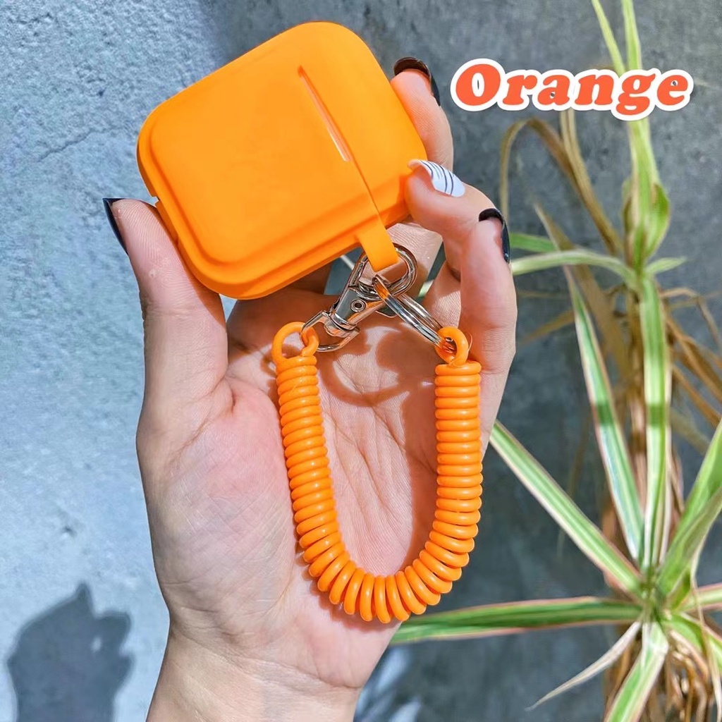 Vỏ bảo vệ hộp sạc tai nghe bluetooth không dây bằng Tpu chống thất lạc thích hợp cho Airpods 1 / 2 Pro 3