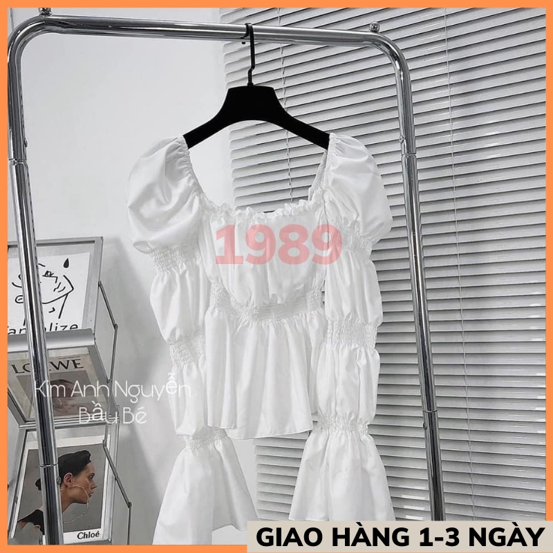Set Áo Thô Trễ Vai Mix Quần Tacta Đỏ Siêu Xinh Có Ảnh Thật THỜI TRANG1989 áo trễ vai tay bồng ULZZANG hàn quốc nữ