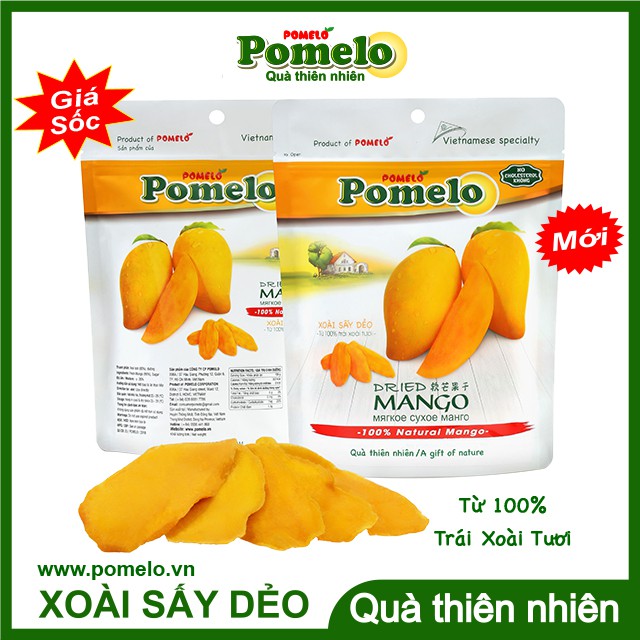 [CAO CẤP-Bộ 6 gói x 90g] Xoài Sấy Dẻo POMELO, Soft Dried Mango, Trái Cây Sấy, Đặc Sản