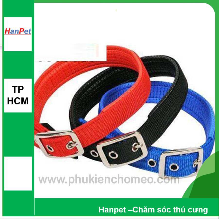 Hanpet.GV- 954- Vòng cổ đệm khóa xịn (- 4711461) vòng cổ chó 1.5 (3- 7kg)