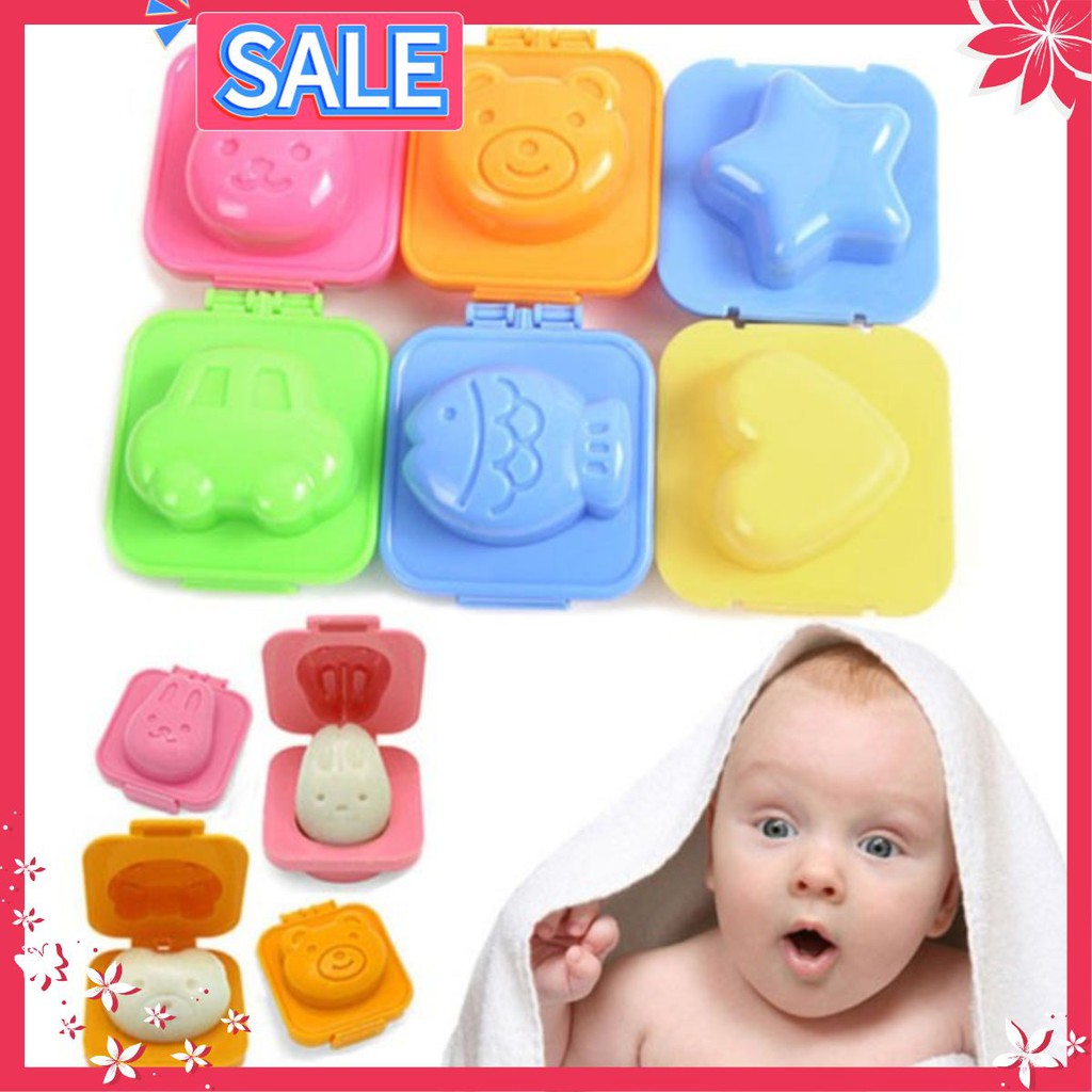 (SIÊU SALE) Bộ 6 khuôn ép cơm ép bánh Bento nghộ nghĩnh (HÀNG CHÍNH HÃNG) (FREE SHIP)