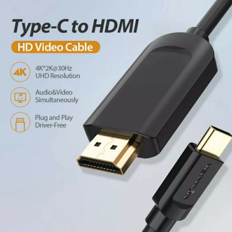 Cáp chuyển đổi USB Type C sang HDMI 4K cho điện thoại, Samsung