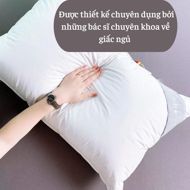 Ruột gối bông lông vũ Nhật Bản kháng khuẩn không mùi kích thước 50x70 cm siêu thoải mái êm ái MIIBOOSHI D1.110