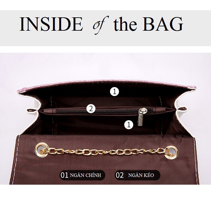 Túi Đeo Chéo, Túi Đeo Chéo T15 Thiên Nga  Màu Hồng