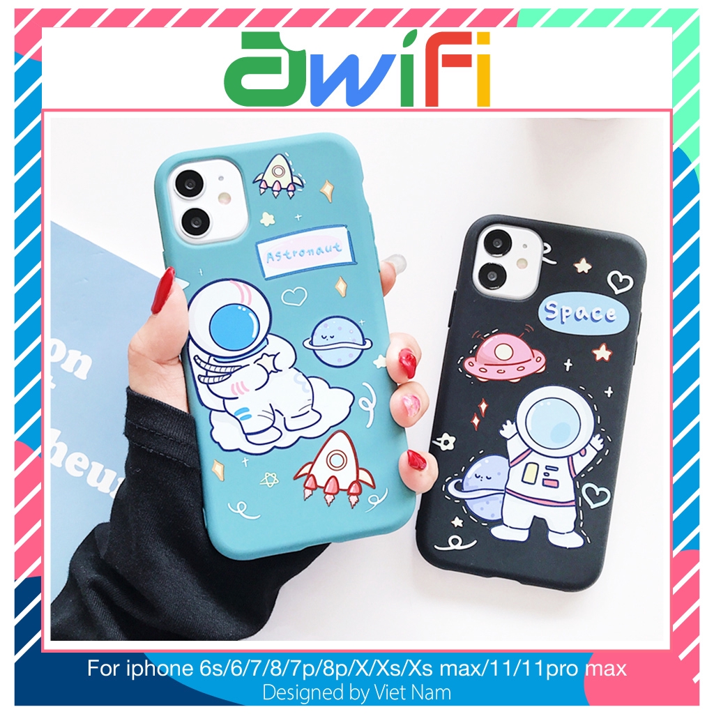 Ốp lưng iphone trơn Ngoài không gian 5/5s/6/6plus/6s/6splus/7/7plus/8/8plus/x/xr/xs/11/12/pro/max/plus/promax-Awifi S6-1