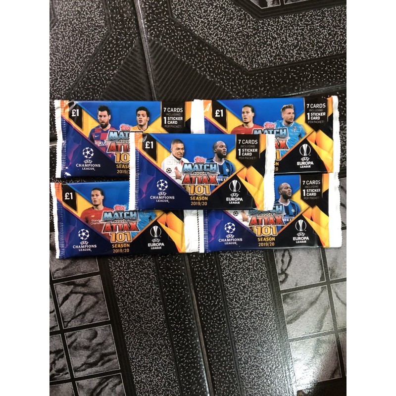 Match Attax 101 Champions League 19/20 Pack 7 thẻ