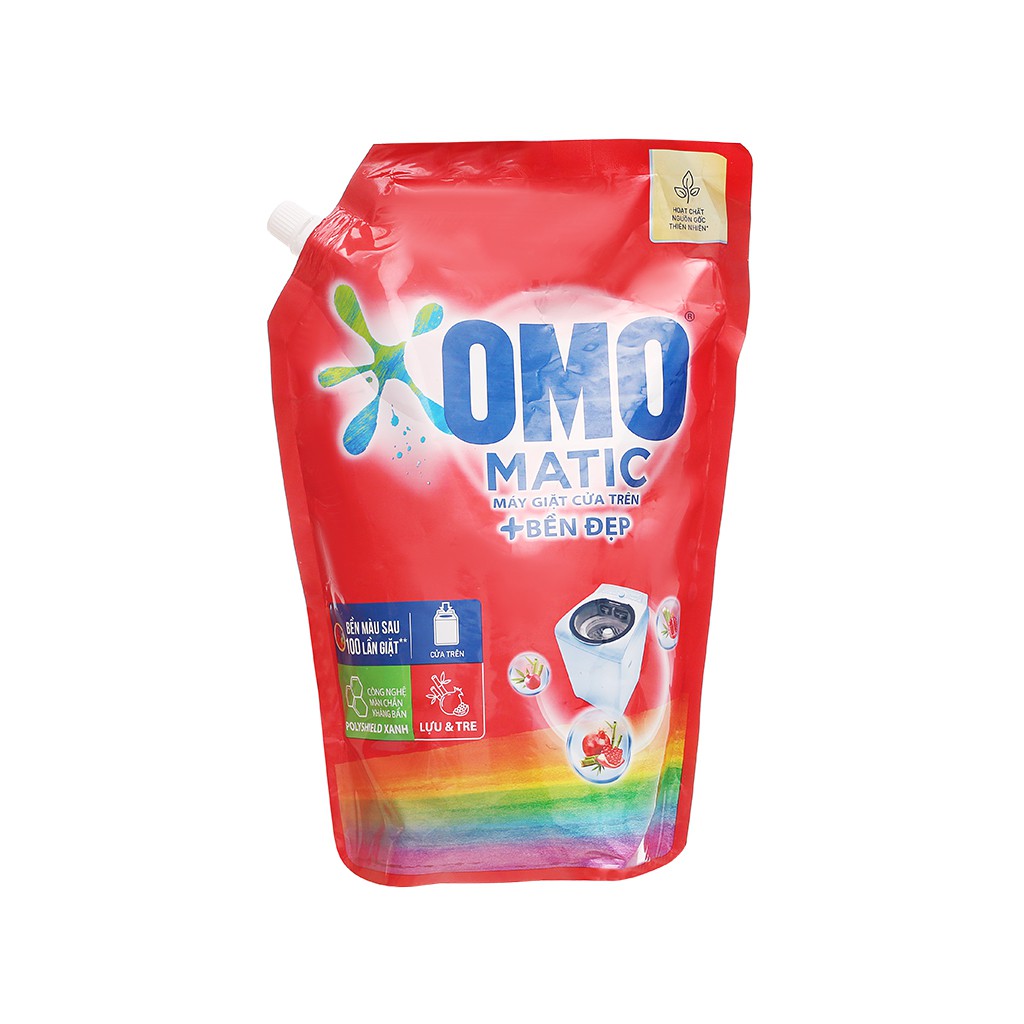 Nước giặt OMO Matic bền đẹp cửa trên túi 1.9 lít